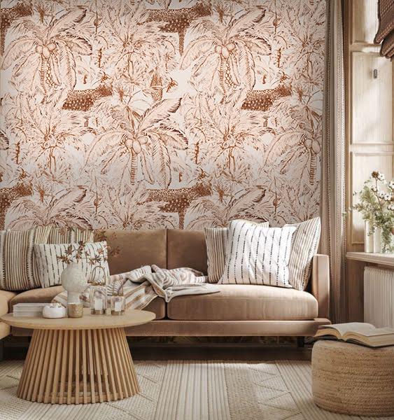 Papel Mural Jungla Peach