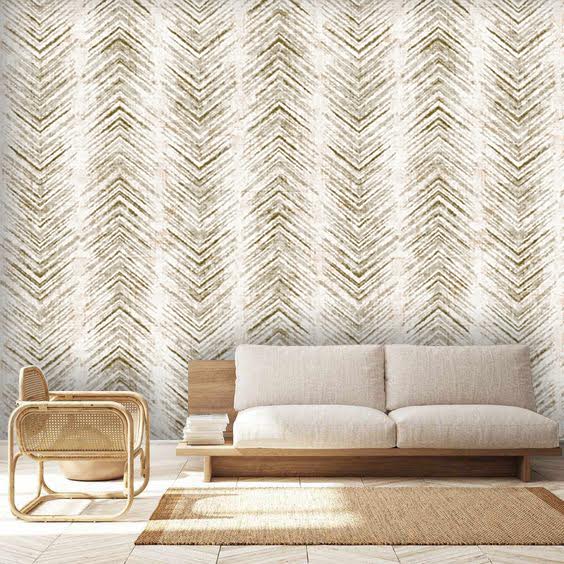 Papel Mural Chevron marrón