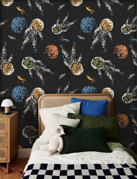 Papel Adhesivo Dinos astronautas (Decovinil)