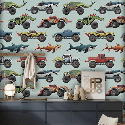 Papel Adhesivo Monsters trucks (Decovinil)
