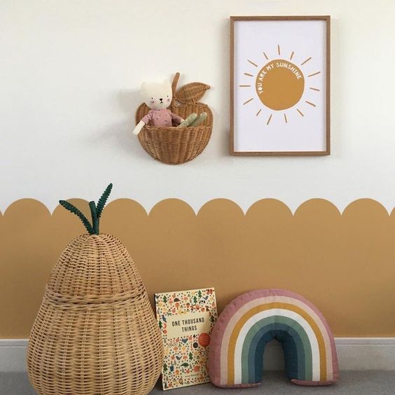 Stickers 1/2 muro Rounded Mostaza