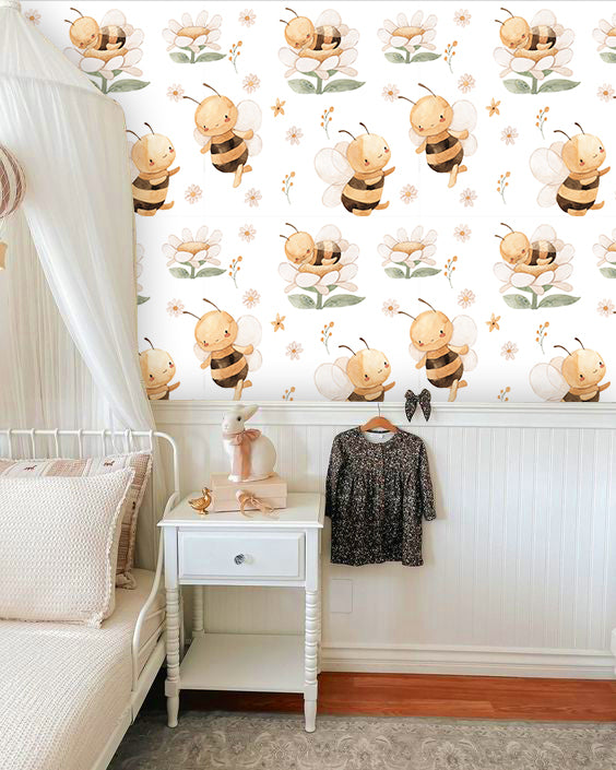 Papel Mural Abejitas