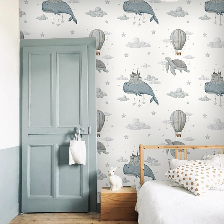 Papel Mural Ballenas y tortugas