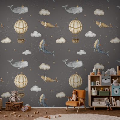 Papel Adhesivo Ballenas y globos (Decovinil)