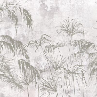 Papel Mural Tropical Gris 2