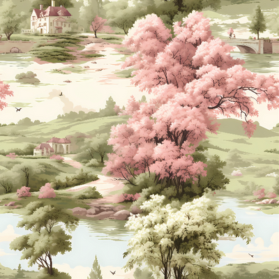 Papel Mural Toile de jouy