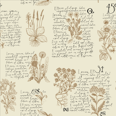 Papel Mural Herbolaria