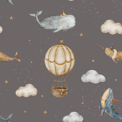 Papel Adhesivo Ballenas y globos (Decovinil)