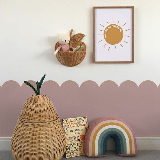 Stickers 1/2 muro Rounded Rosa