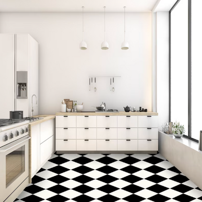 Azulejo Ajedrez Blanco y negro