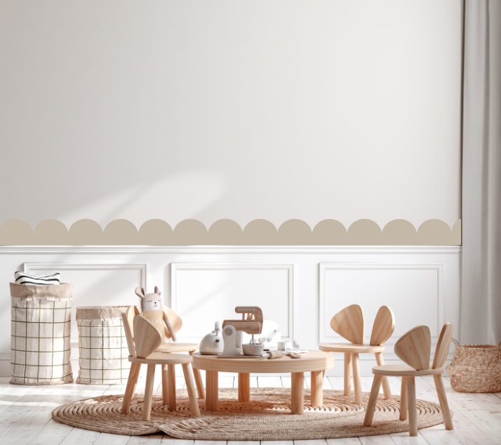 Cenefa adhesiva beige