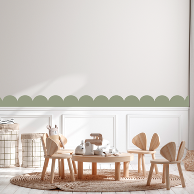 Cenefa adhesiva verde olivo