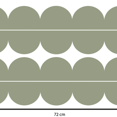 Cenefa adhesiva verde olivo