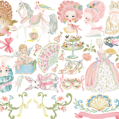 Set de estampados textil "María Antonieta".