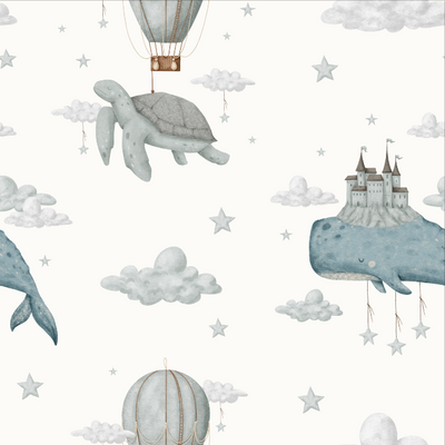 Papel Adhesivo Ballenas y tortugas (Decovinil)