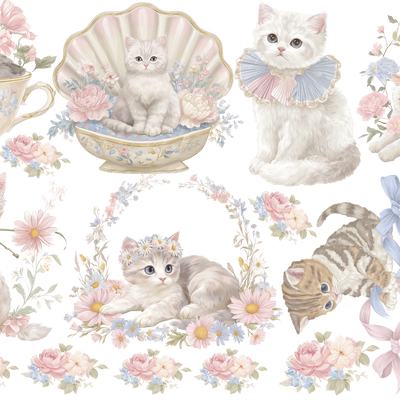 Set de estampados objetos "Gatos".