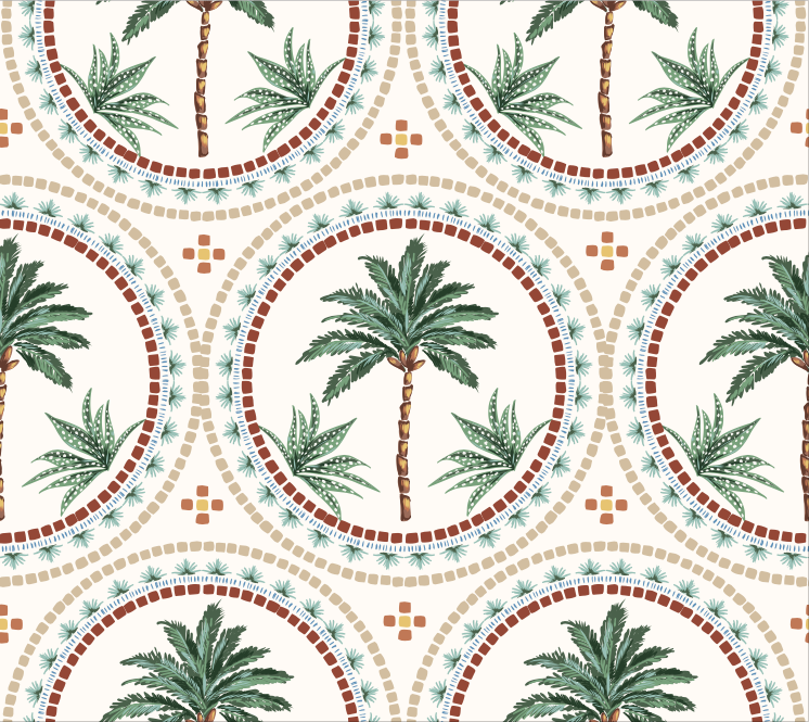 Papel Adhesivo Palmeras mosaico (Decovinil)