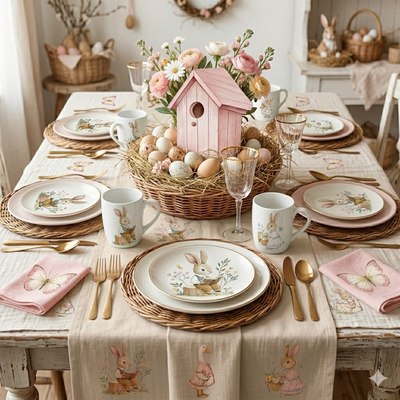 Set de estampados objetos " Granja Pascua celeste ".
