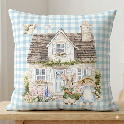 Set de estampados textil "Casa y conejo"