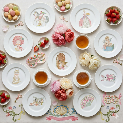 Set de estampados objetos "María Antonieta".