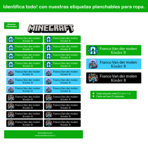 Etiquetas PLANCHABLES ROPA