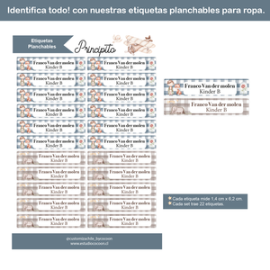 Etiquetas PLANCHABLES ROPA