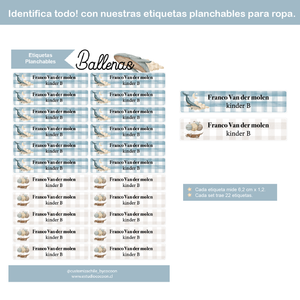 Etiquetas PLANCHABLES ROPA