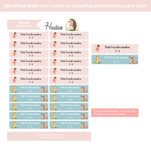 Etiquetas PLANCHABLES ROPA