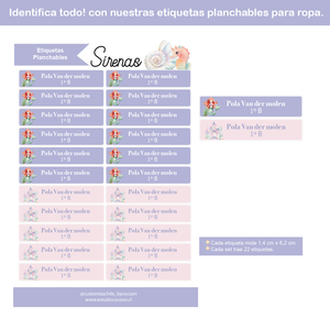 Etiquetas PLANCHABLES ROPA