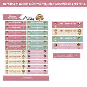 Etiquetas PLANCHABLES ROPA
