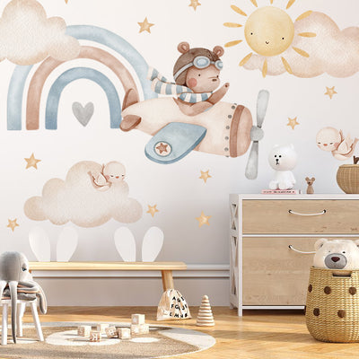 Sticker mural Osito aviador