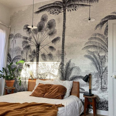 Papel Mural Tropical Grafito