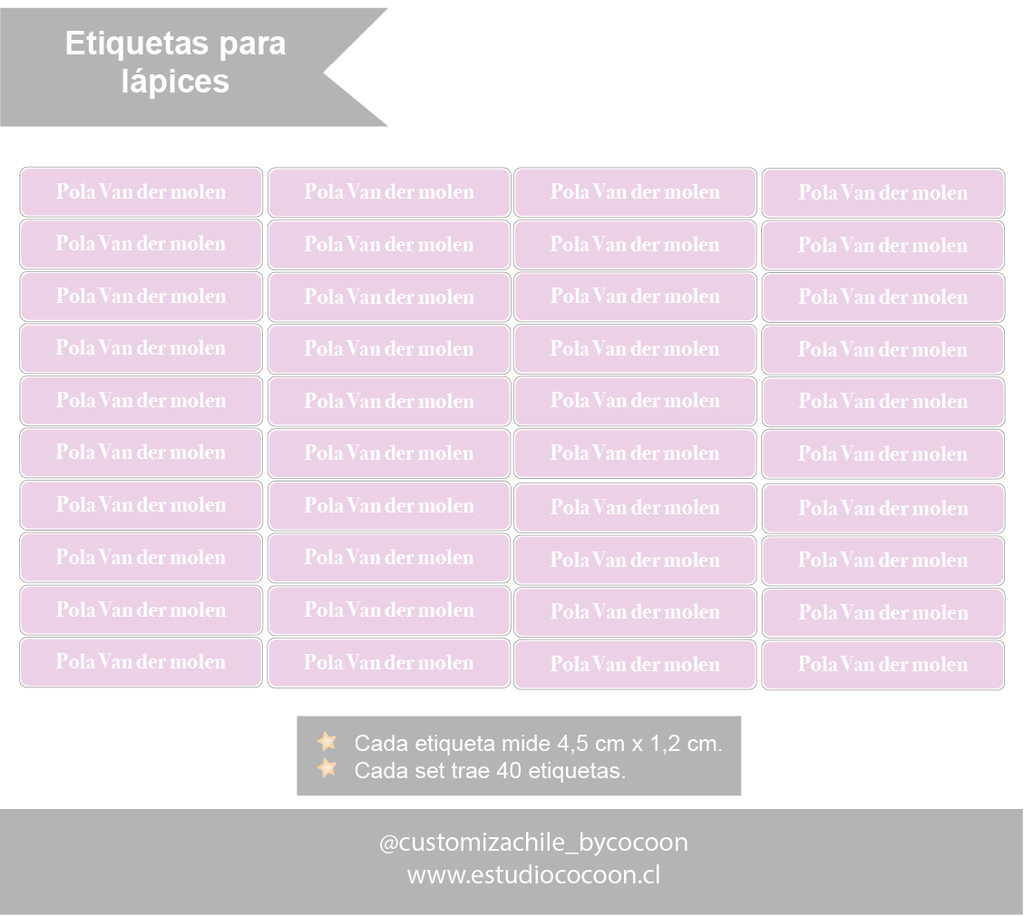 Etiquetas para LAPICES