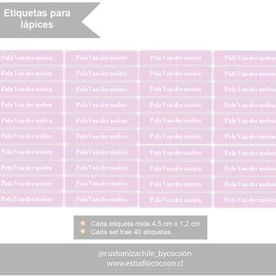 Etiquetas para LAPICES