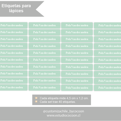 Etiquetas para LAPICES