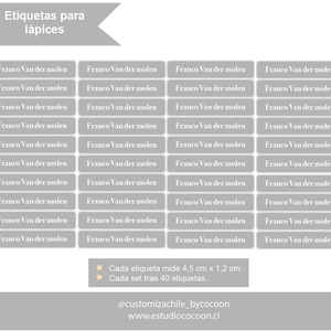 Etiquetas para LAPICES
