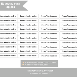 Etiquetas para LAPICES