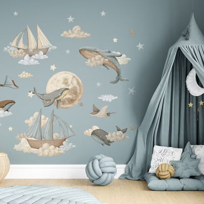 Sticker mural Ballenas