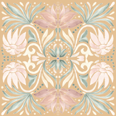 Azulejo Adhesivo Floral Sandy Taupe Tile