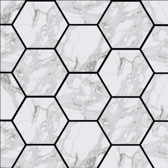 Azulejo Adhesivo Hexagon Marmol