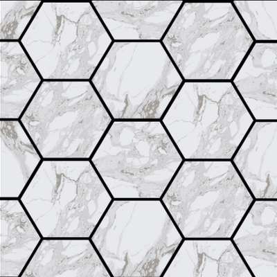 Azulejo Adhesivo Hexagon Marmol