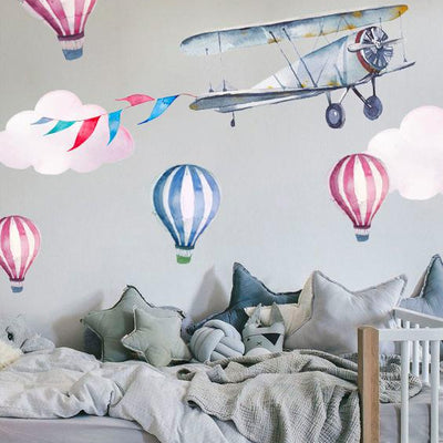 Set de Stickers Avión y globos