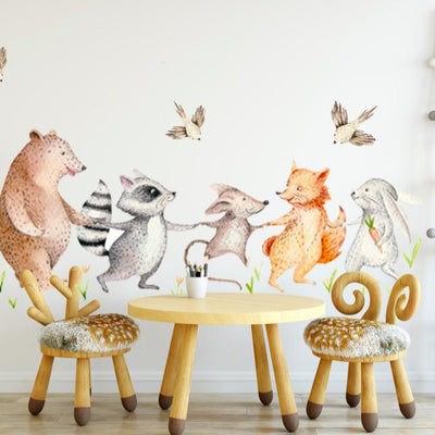 Set de Stickers Animales jugando