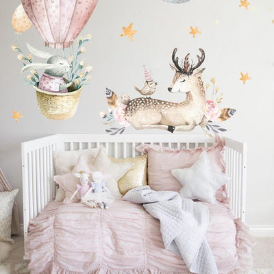 Set de Stickers Animales y luna