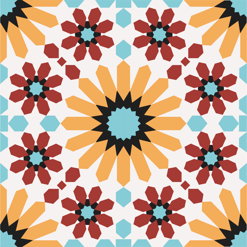 Azulejo Adhesivo Moroccan mix hex